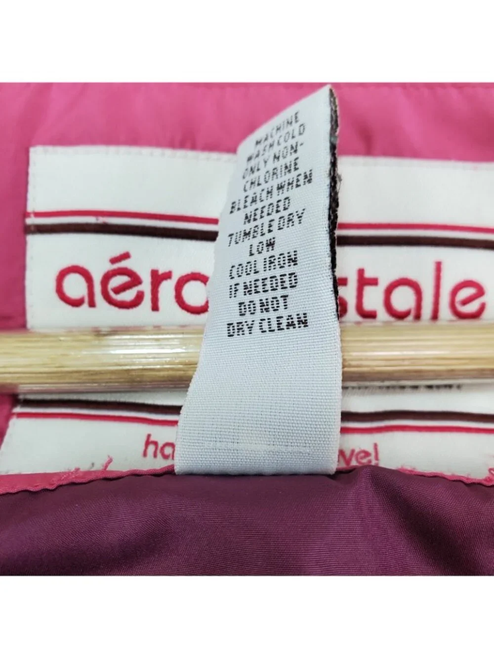 Vintage Aeropostale Down Puffer Vest Womens M Pink Colorblock 80s Pockets READ